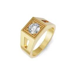 EMORI Yellow Gold Ezra Round Men's Diamond Ring-picture-38