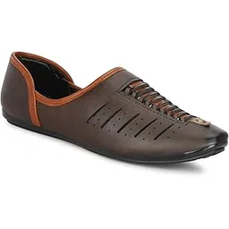empeno Men's Synthetic Slip-On Comfortable/Attractive & Ethnic Nagra Juttis & Mojaris-picture-16