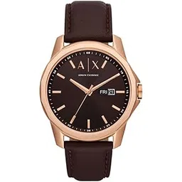 emporio armani Armani Exchange Leather Analog Brown Dial Men Watch-Ax1740, Brown Band-picture-36