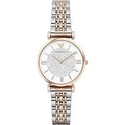 Emporio Armani Stainless Steel Gianni T-Bar Analog White Dial Women Watch - Ar1926, Multi-Color Band-picture-29