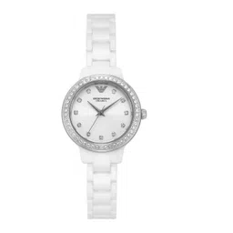 Emporio Armani Women Embellished Dial Ceramic Bracelet Style Straps Analogue Watch AR70013-picture-42