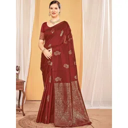 EMV Ethnic Motifs Zari Art Silk Fusion Kanjeevaram Saree-picture-25