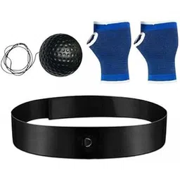 Enakshi (LABEL) Creations 3xBoxing Reflex Ball Headband Improve Hand Eye Coordination Agility Adjustable Black image 1