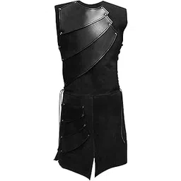enakshi (label) Men's Medieval Waistcoat Laced Sleeveless Vest for Cosplay Black M|Clothing, Shoes & Accessories | Mens Clothing | Coats & Jackets-picture-36