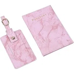 enakshi (label) Passport Cover and Luggage Tag Set Travel for Unisex Registration Plate Pink|Travel | Luggage Accessories | Luggage Tags-picture-39
