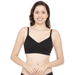 Enamor A027 Full Coverage Cotton Bra - Non-Padded & Wirefree - Black-picture-12