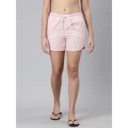 Enamor Baby Pink Cotton Printed Shorts-picture-15