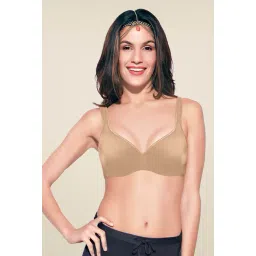 Enamor Beige Non Wired Non Padded Seamless Bra-picture-21
