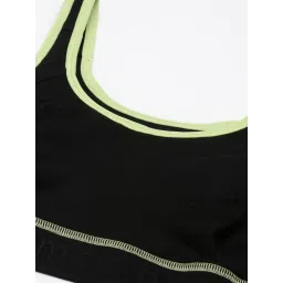 Enamor Black Cotton Sports Bra image 5