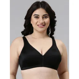 Enamor Black Non-Wired Non Padded High Coverage Everyday Tshirt Bra F024-picture-31