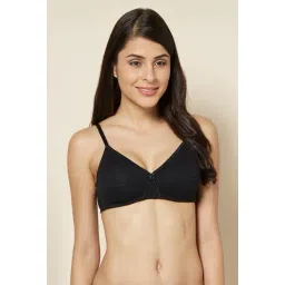 Enamor Black Non Wired Non Padded Plunge Bra-picture-30