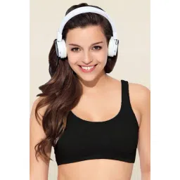 Enamor Black Non Wired Non Padded Sports Bra-picture-33