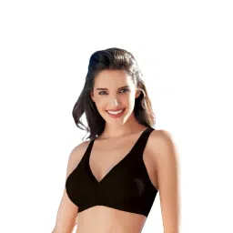 Enamor Black Non Wired Non Padded T-Shirt Bra-picture-36
