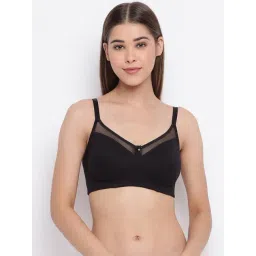 Enamor Black Non Wired Non Padded T-Shirt Bra-picture-37
