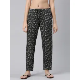 Enamor Black Printed Lounge Pants-picture-14