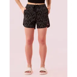 Enamor Black Printed Shorts-picture-19