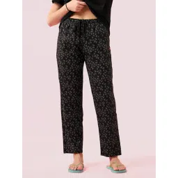 Enamor Black Printed Trackpants-picture-25