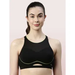 Enamor Black Round Neck Sports Bra-picture-17