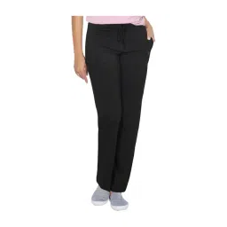 Enamor Charcoal Textured Track Pants-picture-32