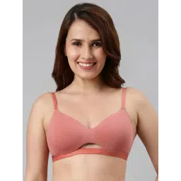 Enamor Dusty Pink Cotton T-Shirt Bra-picture-11