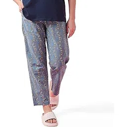 enamor E4A5 Quick Dry 4 Way Stretch Antimicrobial Mid Rise Relaxed Fit Hangout Straight Pant for Women-picture-56