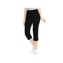 Enamor Essentials E018 Stretch Cotton Lounge Capri Pants- Jet Black-picture-28