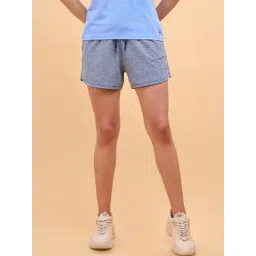 Enamor Glacier Grey Mid Rise Sports Shorts-picture-31