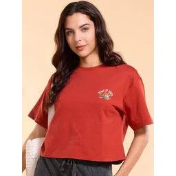 Enamor Graphic Printed Pure Cotton Lounge T-Shirt-picture-11