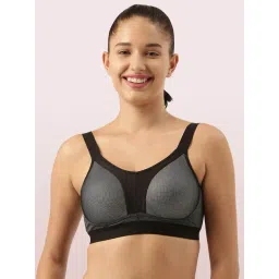 Enamor Grey & Black Non Wired Padded Sports Bra-image-19