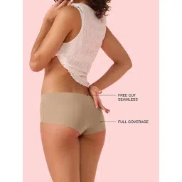 Enamor Honey Beige Solid Boyshorts Panty image 5
