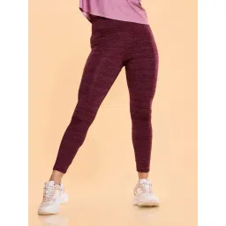 Enamor Imperial Purple Printed Sports Tights image 1