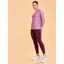 Enamor Imperial Purple Printed Sports Tights image 4