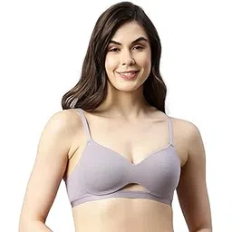 enamor Innovations Cloudsoft, Invisi Neckline Women's Cotton Everyday T-Shirt Bra - Padded, Wirefree, Medium Coverage - A032-picture-49