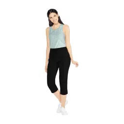 Enamor Jet Black Cotton Lounge Capris-picture-24