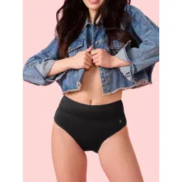 Enamor Jet Black Cotton Solid Brief Panty-picture-31