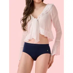 Enamor Lisbon Blue Nylon Solid Brief Panty-picture-19