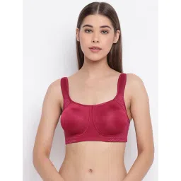 Enamor Maroon Non Wired Non Padded Full Coverage Minimizer Bra-picture-40