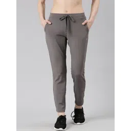 Enamor Metal Grey Mid Rise Track Pants-image-8