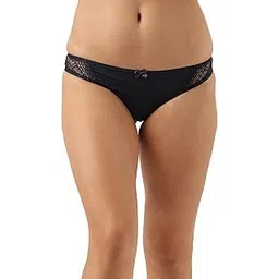 enamor P091 Cotton Low Waist Medium Coverage Bikini Panty with Sensuous Look at The Back and Sides with Unique Butterfly lace for Women-picture-47