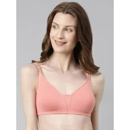 Enamor Peach Cotton T-Shirt Bra-picture-47