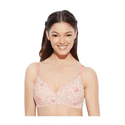 Enamor Pink & White Non Wired Padded T-Shirt Bra-picture-20
