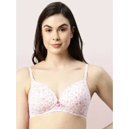 Enamor Pink Non-Wired Padded T-Shirt Bra-picture-47