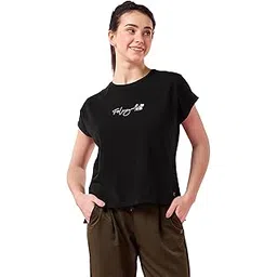 enamor Pull on Sleeveless Crew Neck Regular Length Cotton T-Shirt for Women with Embroidery Details, Relaxed Fit - E3G7-picture-16