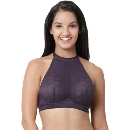 Enamor Purple Underwired Non Padded Full Coverage Bra-picture-30