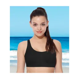 Enamor SB06 Low Impact Cotton Sports Bra Non-Padded & Wirefree - Black-picture-13