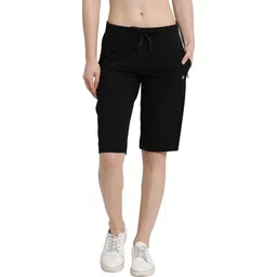 enamor Solid Women Black Regular Shorts-picture-16