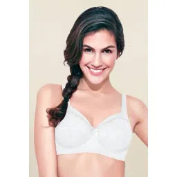 Enamor White Non Wired Non Padded Full Coverage Bra-picture-20