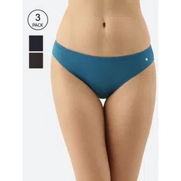 Enamor Women 3Pcs Assorted Cotton Bikini Briefs With Antimicrobial & Stain Release Finish-picture-10