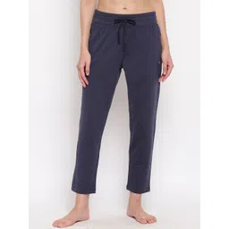 Enamor Women Navy Slim Fit Relax Lounge Pants-picture-33