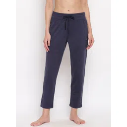 Enamor Women Navy Slim Fit Relax Lounge Pants-picture-31